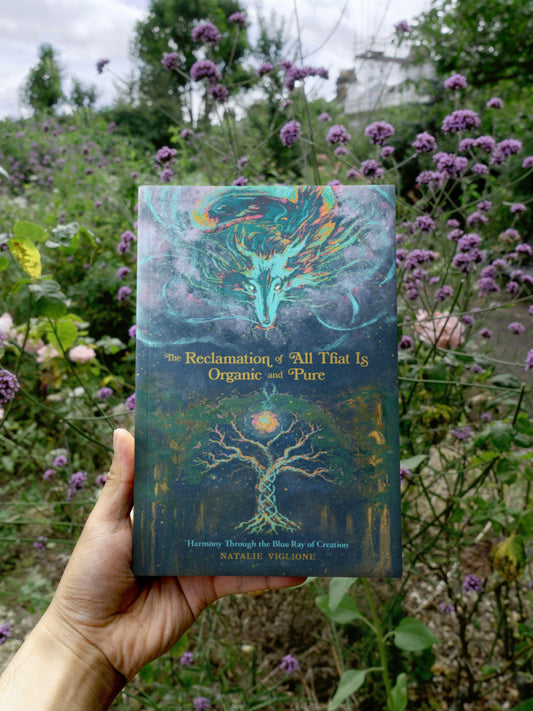 Signed Spiritual Poetry Book - Harmony Through the Blue Ray of Creation by Natalie Viglione - Illustrated Mystical Verse - Author-Signed Edition