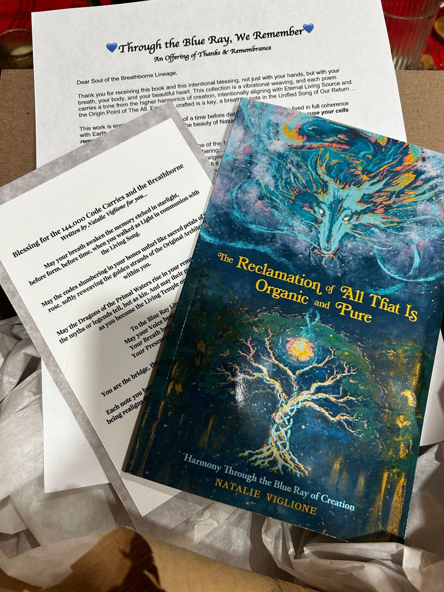 Harmony Through the Blue Ray of Creation | Signed Poetry Chapbook | Sacred Blessing Edition | Spiritual Poetry | Mystical Gift